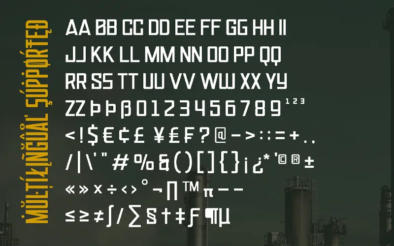 Preview of special characters included