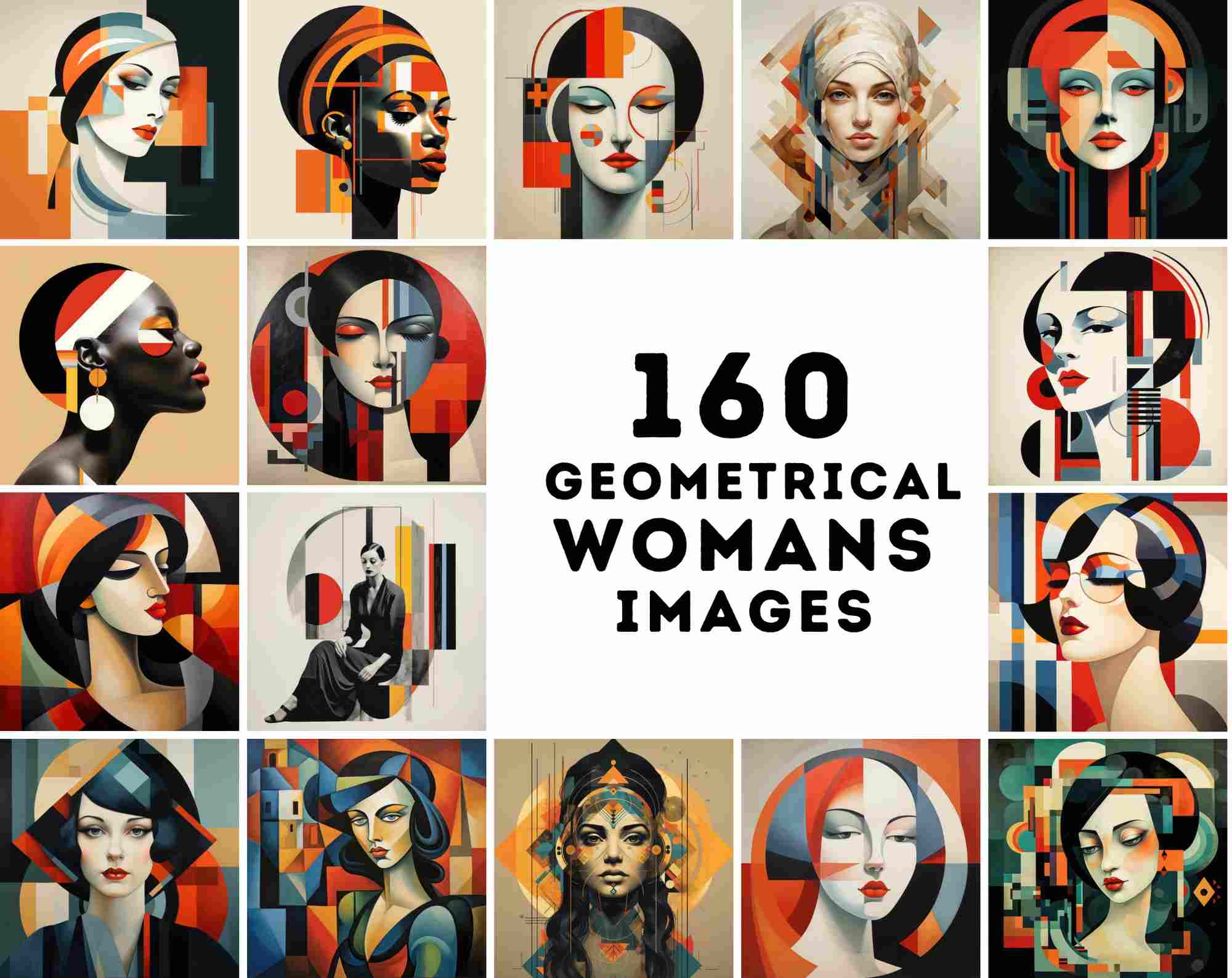 160 Geometric Women Images