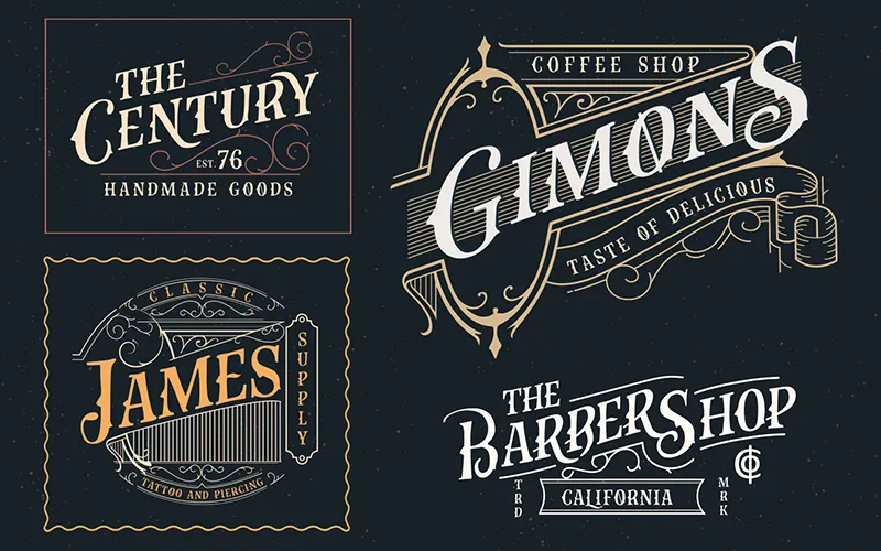 Illustrations included with the Gibsons typeface preview