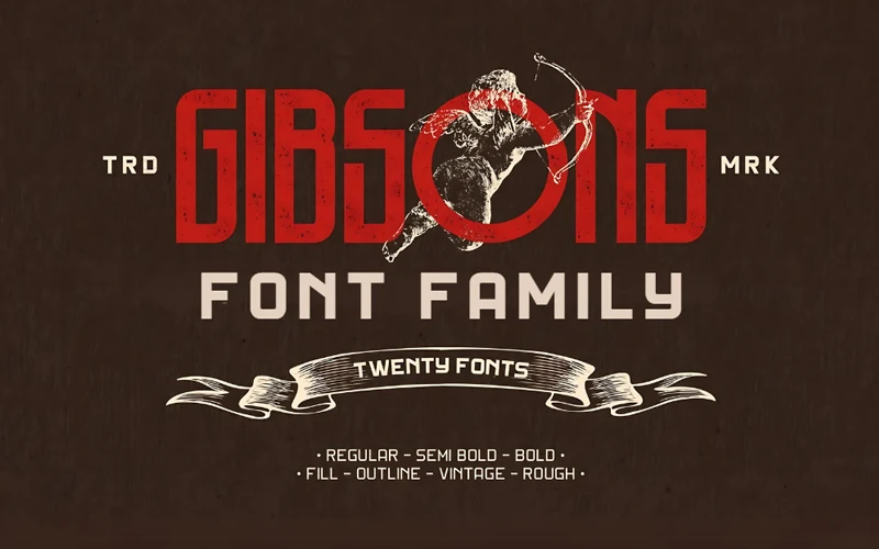 Gibsons font family feature image