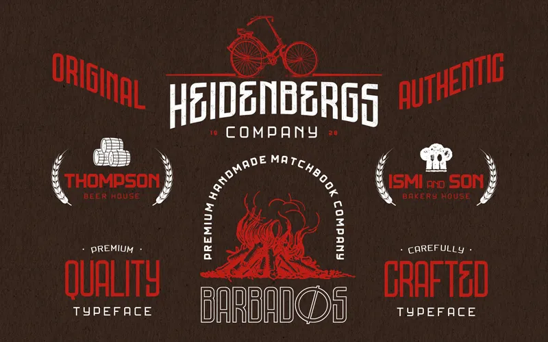 Heidzenbers Company Logo Designed With The Gibsons font