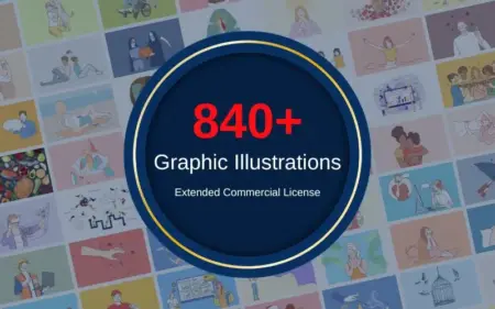 840+ Graphic illustrations Feature image