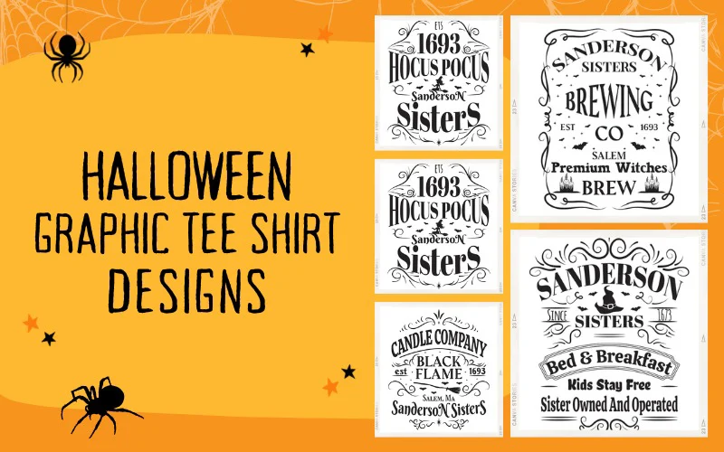 Halloween graphic tee shirt designs Banner