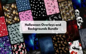 Halloween Overlays and Backgrounds Bundle