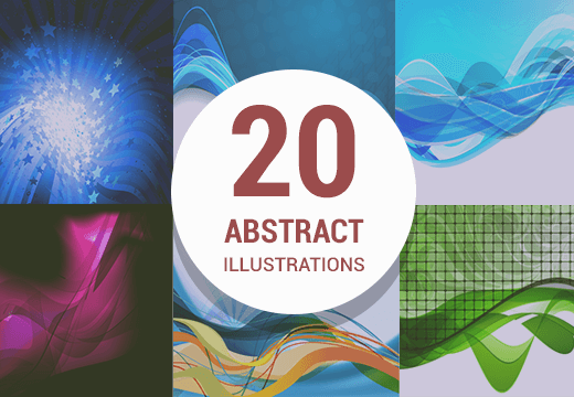 20 Abstract Vector Illustrations | Extended Commercial License