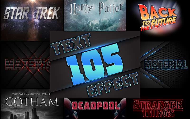 105 text effects bundle