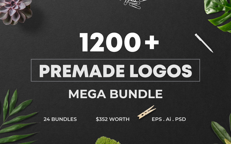 Premade Logo Templates Bundle Feature Image