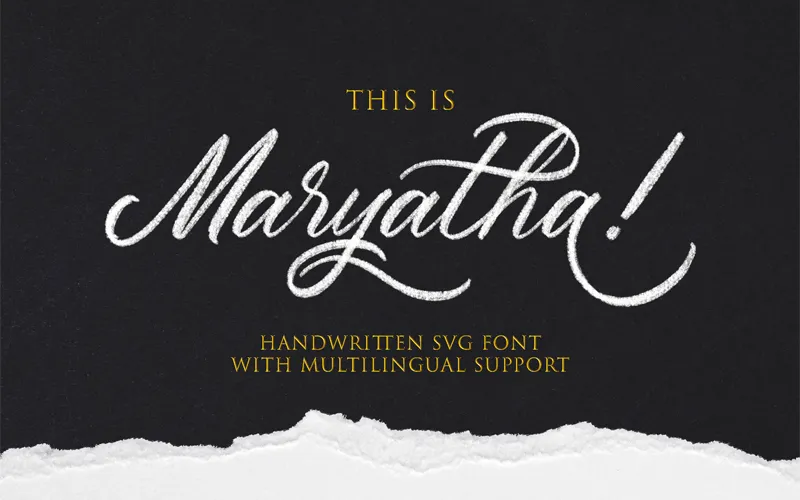 Maryatha Hand Drawn Font With Multilingual Support