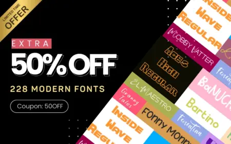 Modern Fonts Bundle Sale Banner