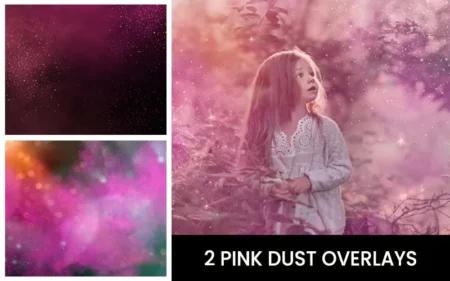 2 Pink Dust Overlays