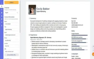 Resmume Resume Builder UI