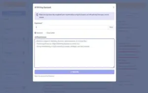 Resmume AI Writing Assistant
