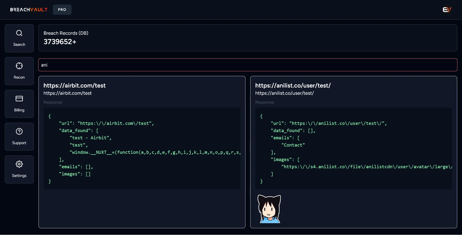 Quick Results of BreachVault - Data Security Software