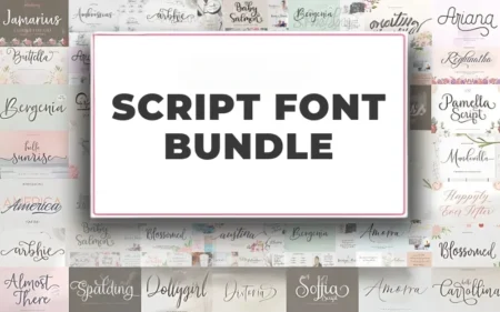 Script Font Bundle Feature Image Instant Download