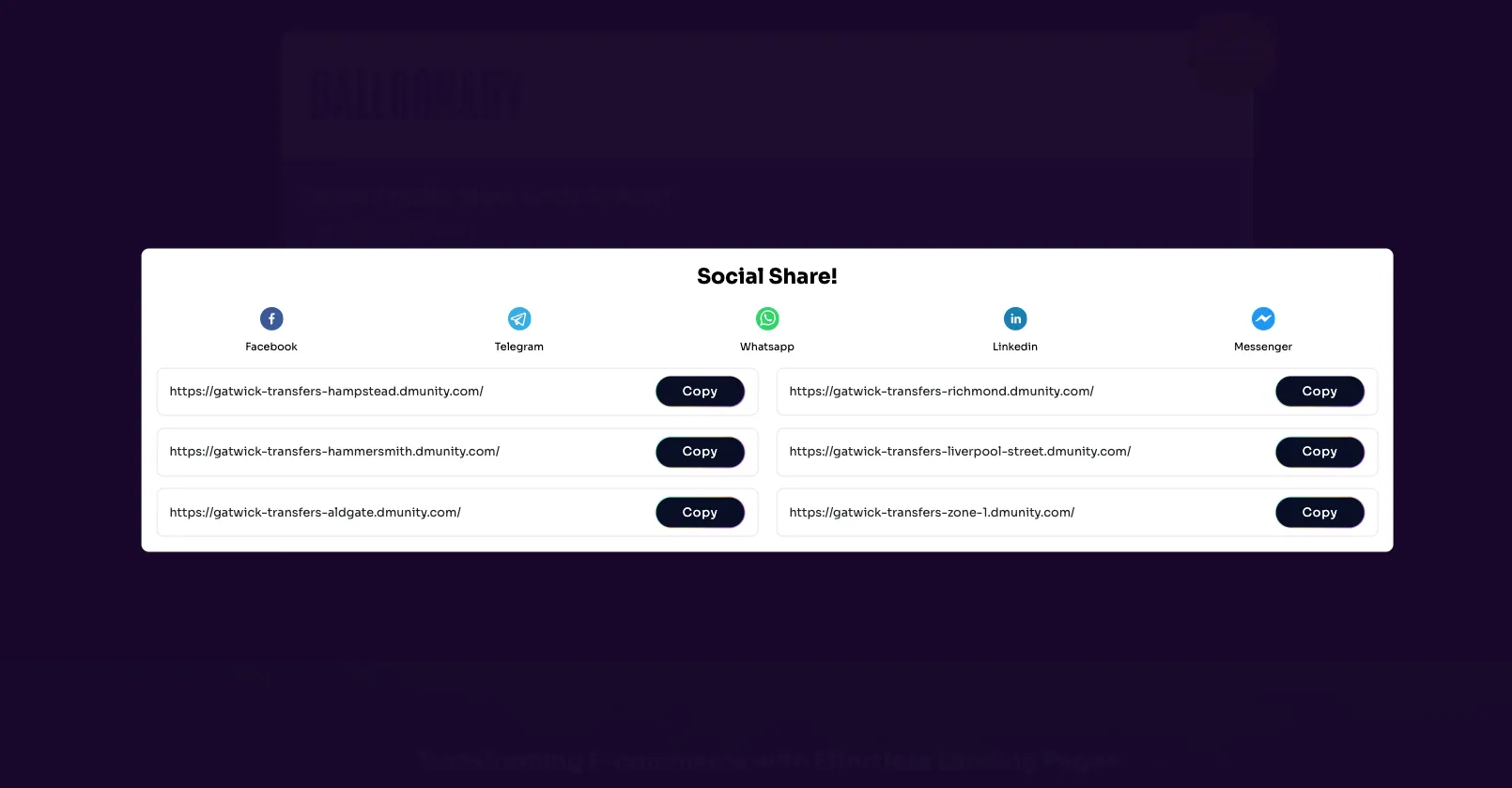 The sharing feature of dMunity