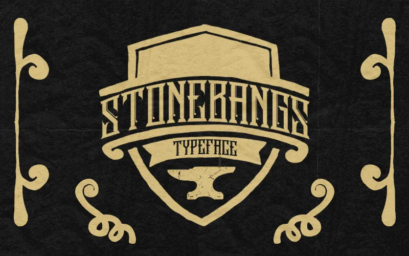Popular Vintage Fonts - Stonebangs Preview