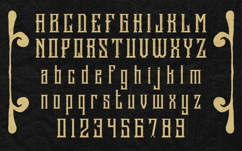Special characters supported by the Stonebangs Font