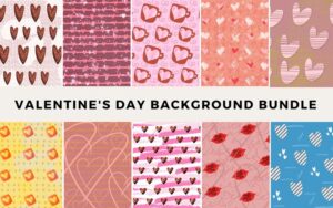 Valentine’s Day Backgrounds Bundle
