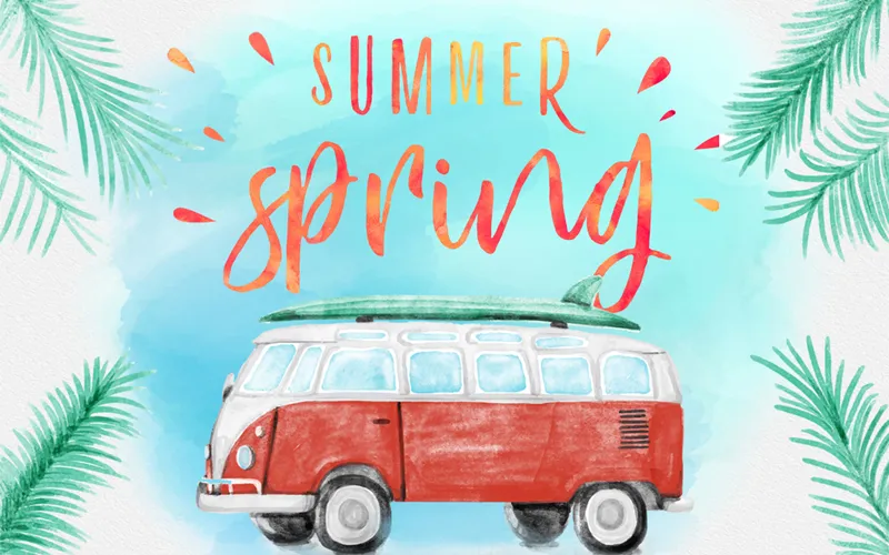Summer Spring -Vayentha Hand Drawn Font