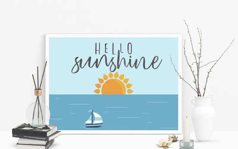 Vayentha Font Used In A Scenic Photo Frame