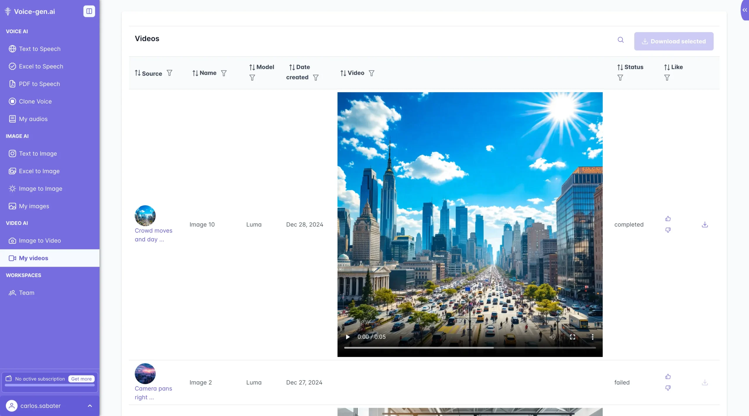 VoiceGenAI - AI Visuals Generator Enhance Videos Feature