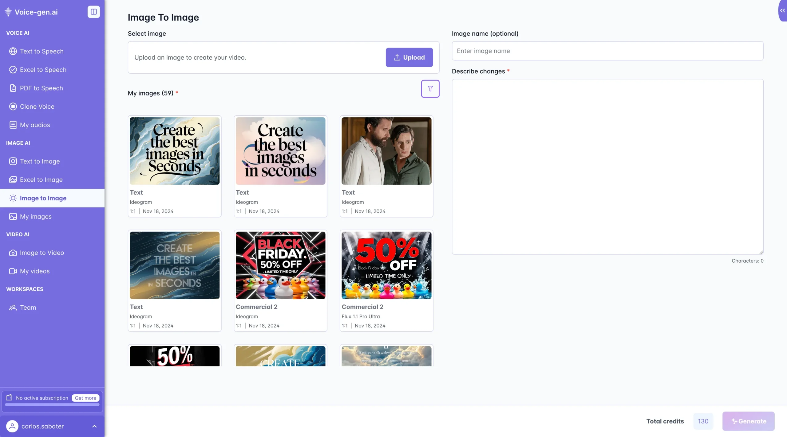 VoiceGenAI - AI Visuals Generator Image To Image Creator