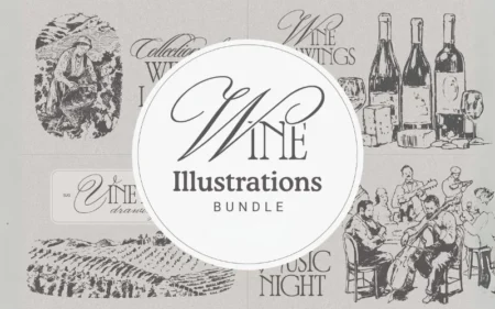 Wine Illustrations Bundle Feature Image
