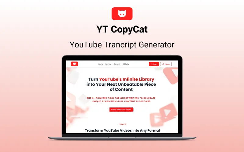 YT CopyCat – Youtube Transcript Generator | Annual Plan