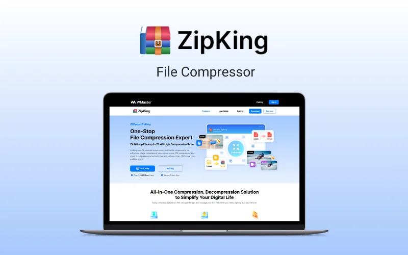 ZipKing File Compressor Feature Image Lifetime Deal