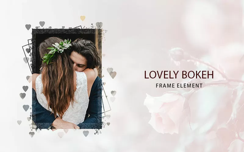 bokeh frame, romantic element