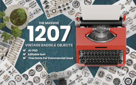 The massive 1207 vinatge badge and objects