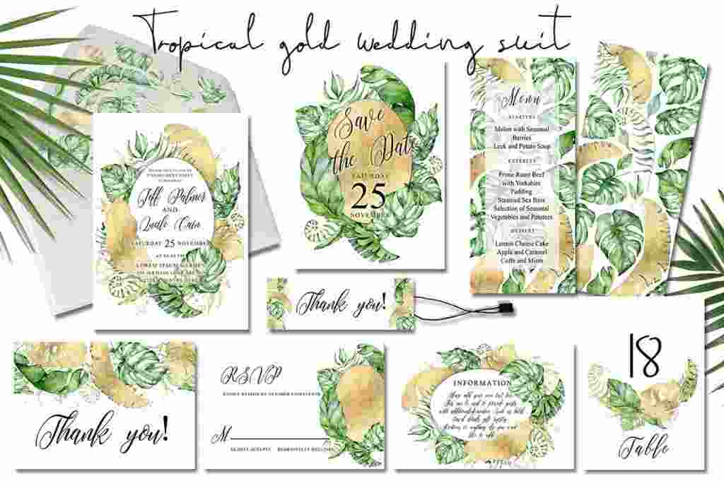 Tropical wedding suuit