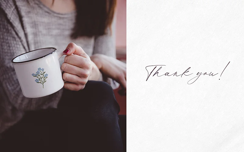 floral mug - letter card illustrations