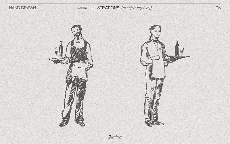 hand drawn wine illustration