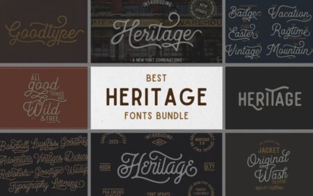 Best heritage font bundle banner