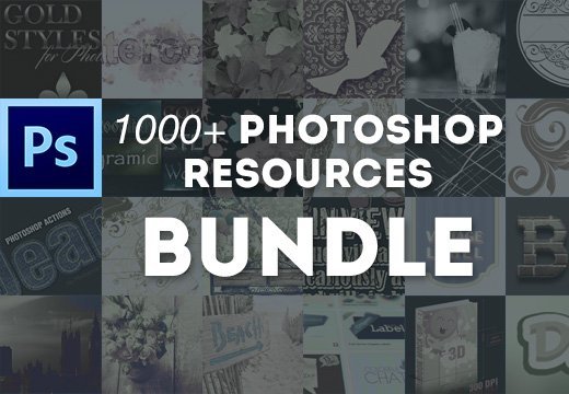 1000+ Photoshop Resources Bundle Feature Image
