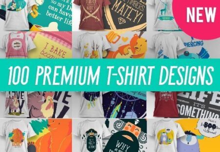 Exclusive T-Shirt Designs from Designious Bundle Feature Image