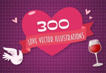 300 Love Illustrations Bundle
