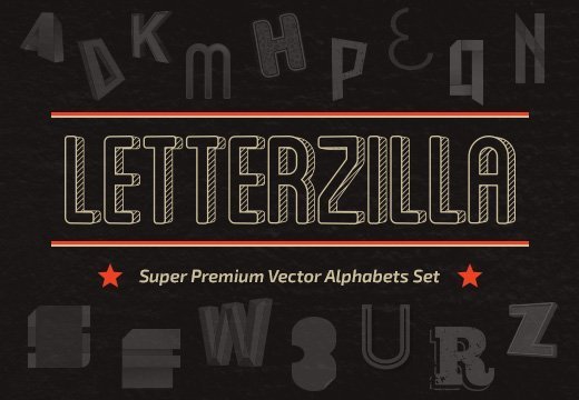 LetterZilla: The Super Premium Vector Alphabets Bundle