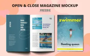 Free Online Open and Close Magazine Mockup For Photoshop Feature Image