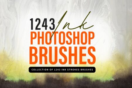 1243 Photoshop Ink Brushes Bundle | Extended License