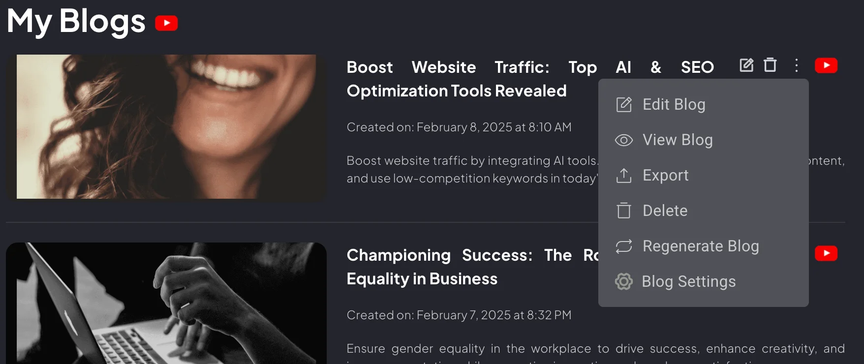 Blog Features To Create Content