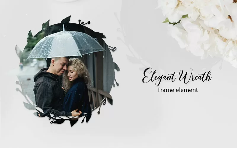 Elegant Photo Frame Wreath