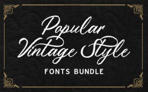 Popular Vintage Fonts Bundle | Extended License