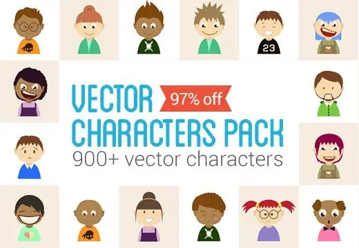 900+ Vector characters pack