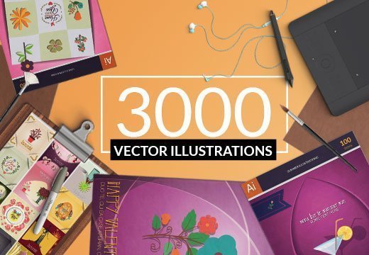 3,000 Editable Illustrations Feature Image