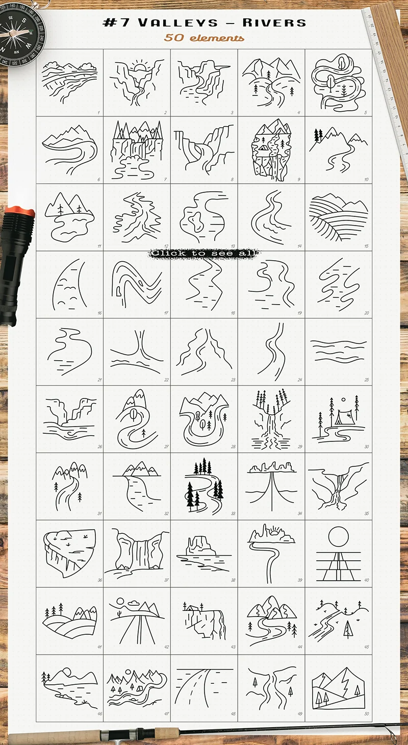 River Graphics Included In This Bundle
