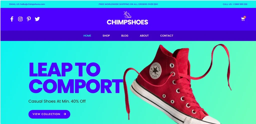shoe store template