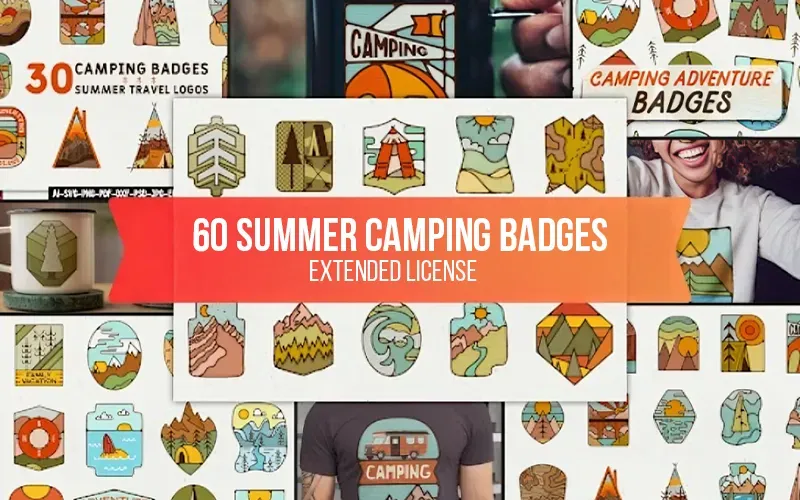 Summer camping badges feature image