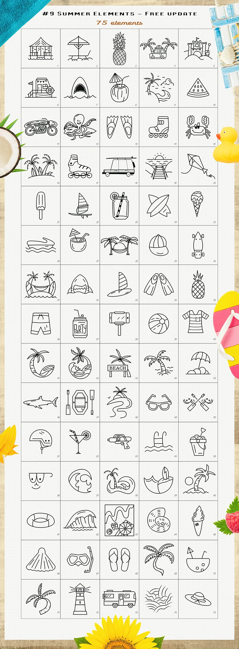 Summer Elements Included In This Bundle